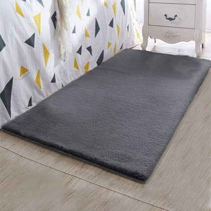 Super Soft Rabbit Fur Anti Skid Bedroom Door Mat