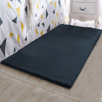 Super Soft Rabbit Fur Anti Skid Bedroom Door Mat