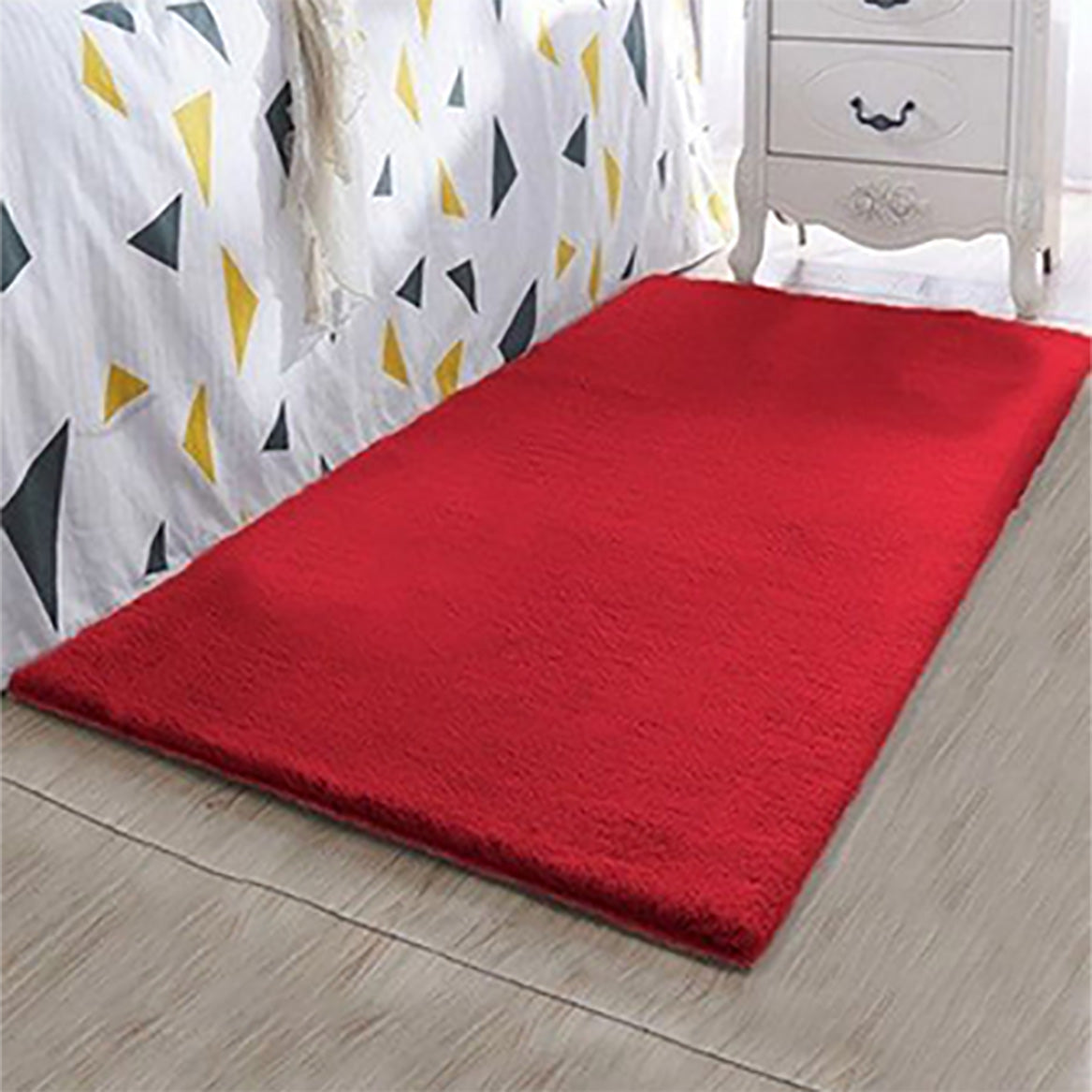 Super Soft Rabbit Fur Anti Skid Bedroom Door Mat